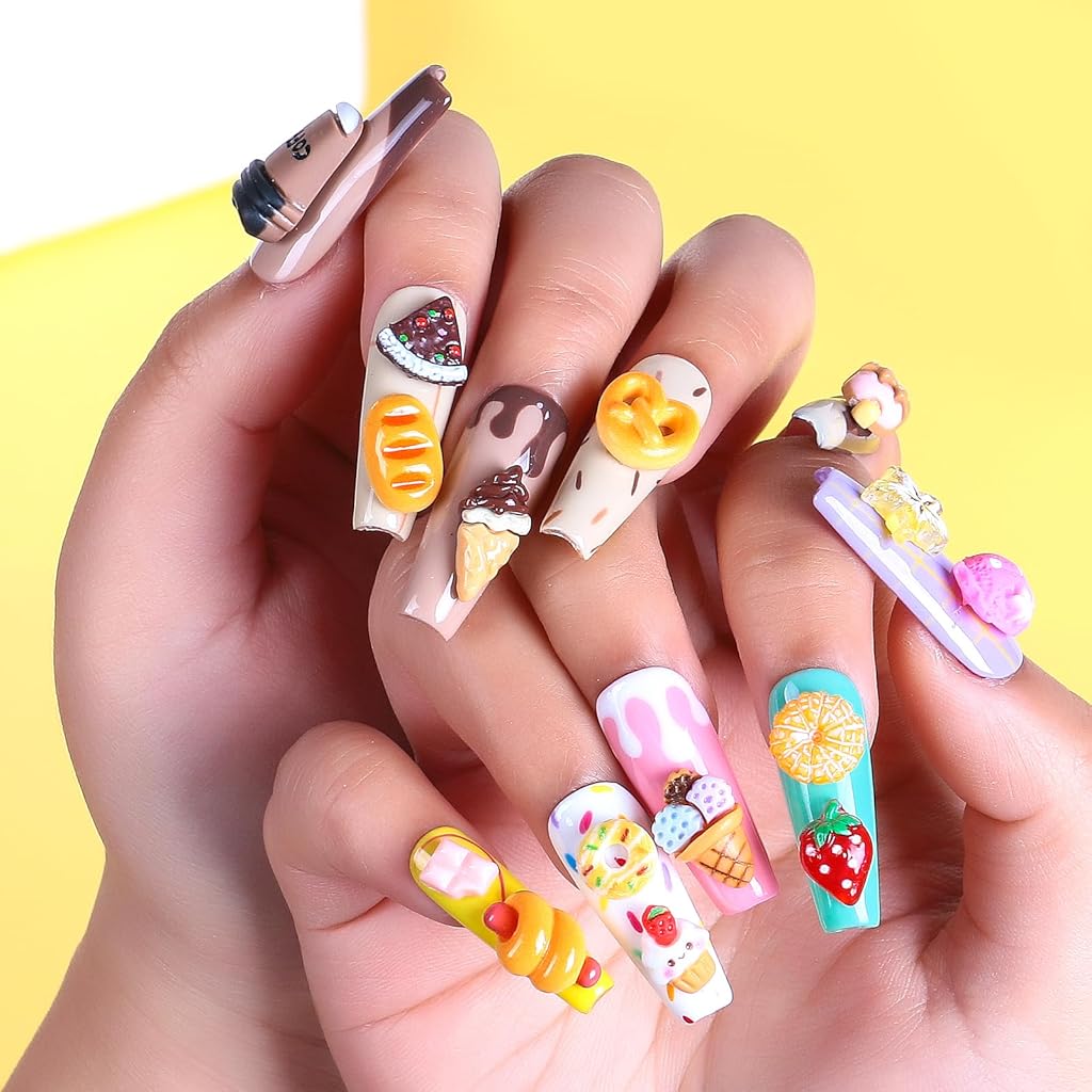 MAYCREATE® 3D Cartoon Nail Charms 12-Style Kawaii Sweetly Stylish Nail Art Charms DIY Nail Art Supplies Charms Craft Charms, with Storage Box MAYCREATE® 3D Cartoon Nail Charms 12-Style Kawaii Sweetly Stylish Nail Art Charms DIY Nail Art Supplies Charms Craft Charms, with Storage Box